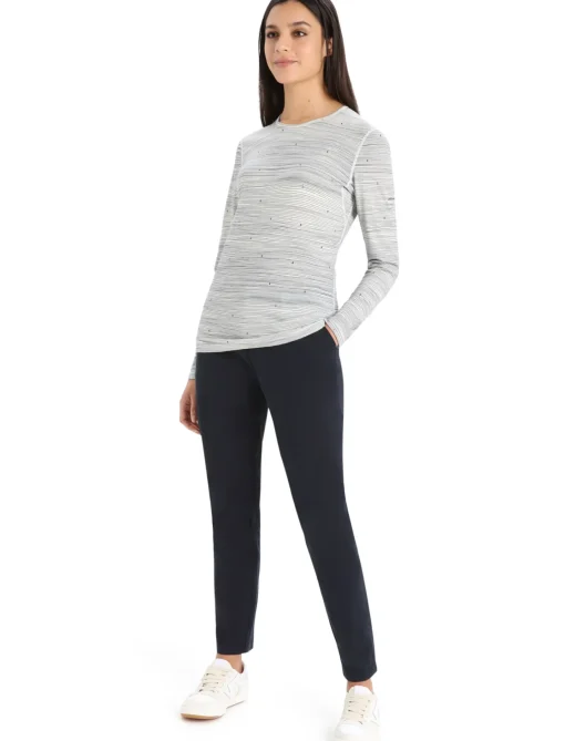 Damen Icebreaker Funktionswäsche & Base Layer^Merino 200 Oasis Langarmshirt Ski Tracks Damen