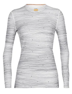 Damen Icebreaker Funktionswäsche & Base Layer^Merino 200 Oasis Langarmshirt Ski Tracks Damen