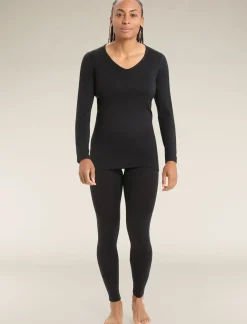 Damen Icebreaker Funktionswäsche & Base Layer^Merino 200 Oasis Langarmshirt Mit V-Ausschnitt Damen
