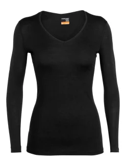Damen Icebreaker Funktionswäsche & Base Layer^Merino 200 Oasis Langarmshirt Mit V-Ausschnitt Damen