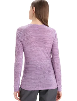 Damen Icebreaker Funktionswäsche & Base Layer^Merino 200 Oasis Langarmshirt Ski Tracks Damen