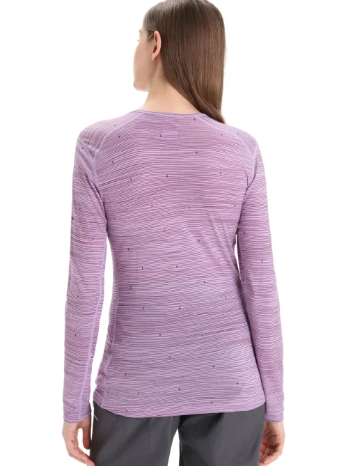 Damen Icebreaker Funktionswäsche & Base Layer^Merino 200 Oasis Langarmshirt Ski Tracks Damen