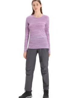 Damen Icebreaker Funktionswäsche & Base Layer^Merino 200 Oasis Langarmshirt Ski Tracks Damen