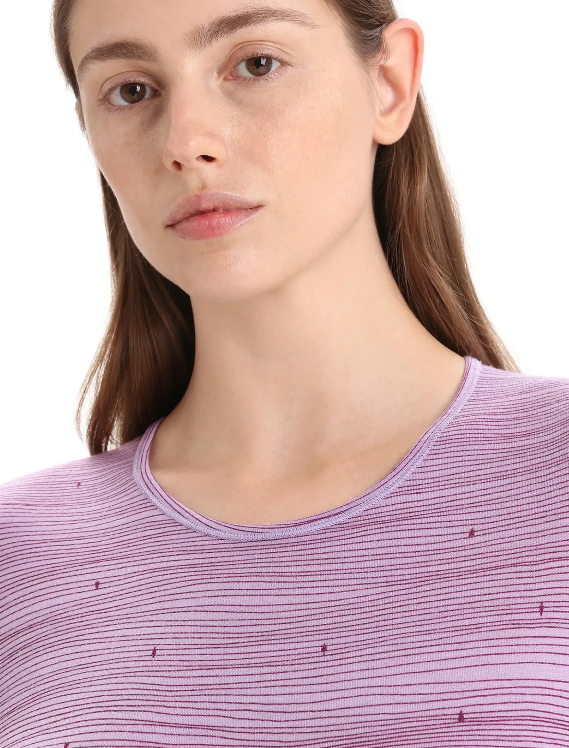 Damen Icebreaker Funktionswäsche & Base Layer^Merino 200 Oasis Langarmshirt Ski Tracks Damen