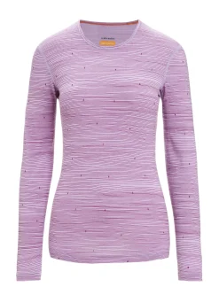 Damen Icebreaker Funktionswäsche & Base Layer^Merino 200 Oasis Langarmshirt Ski Tracks Damen