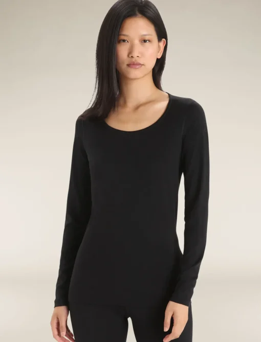 Damen Icebreaker Funktionswäsche & Base Layer^Merino 200 Oasis Thermo-Langarmshirt Mit U-Ausschnitt Damen