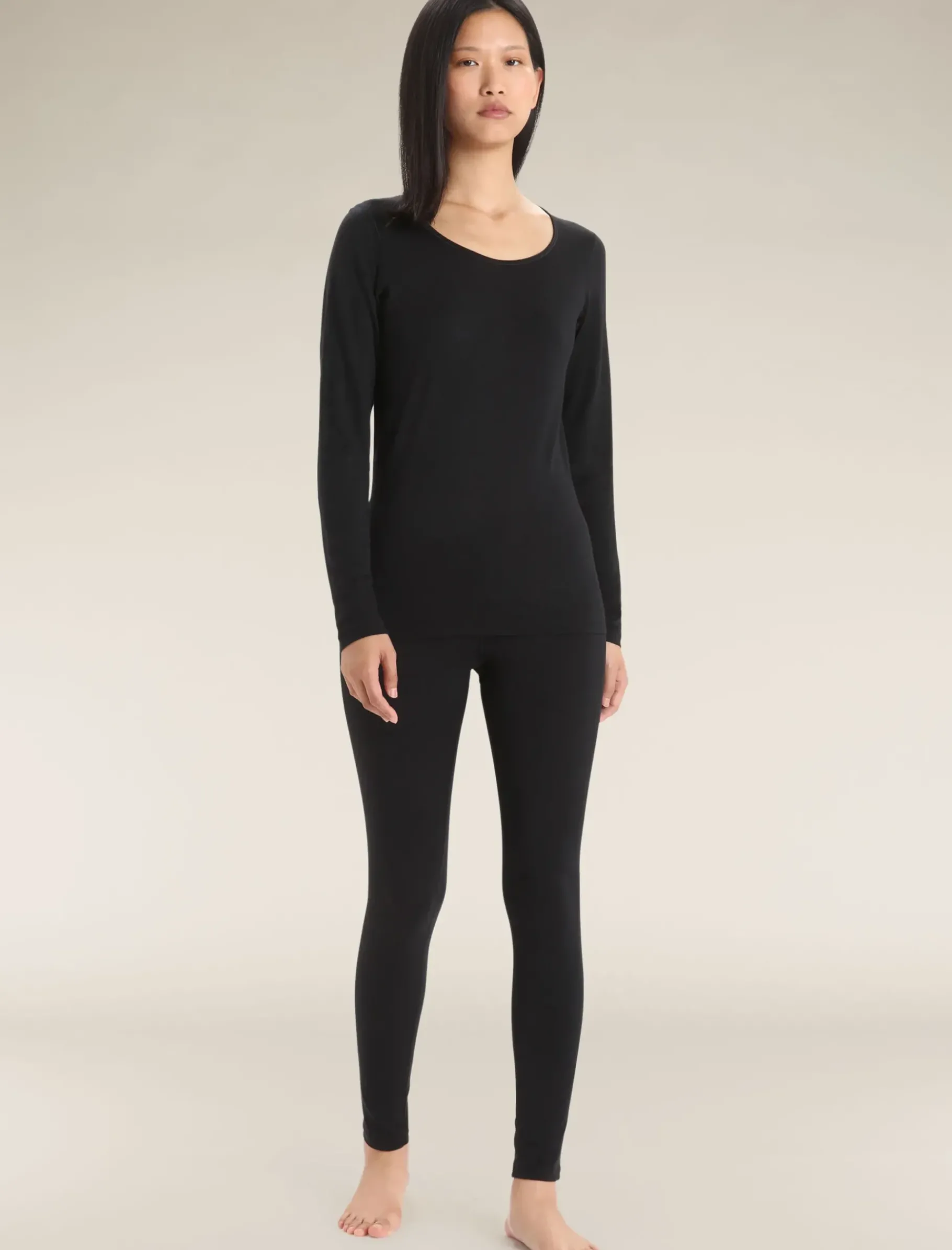 Damen Icebreaker Funktionswäsche & Base Layer^Merino 200 Oasis Thermo-Langarmshirt Mit U-Ausschnitt Damen