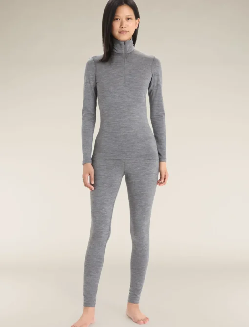 Damen Icebreaker Funktionswäsche & Base Layer^Merino 200 Oasis Thermo-Langarmshirt Mit Halblangem Reisverschluss Damen