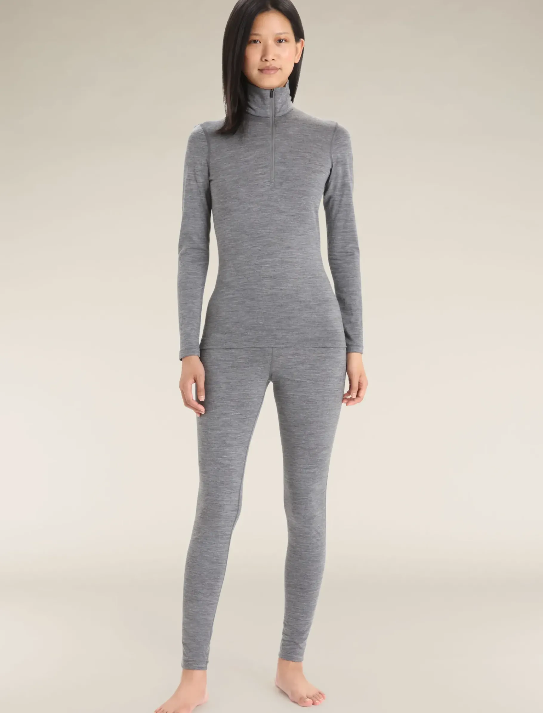 Damen Icebreaker Funktionswäsche & Base Layer^Merino 200 Oasis Thermo-Langarmshirt Mit Halblangem Reisverschluss Damen