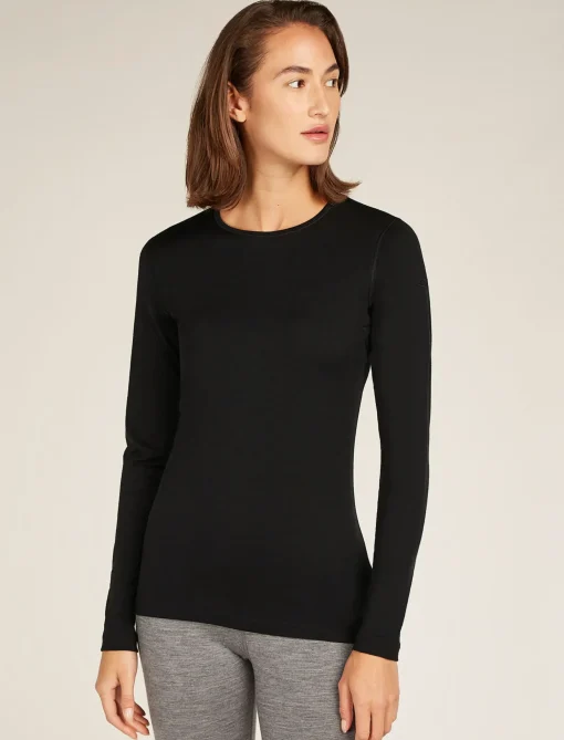 Damen Icebreaker Funktionswäsche & Base Layer^Merino 200 Oasis Thermo-Langarmshirt Mit Rundhalsausschnitt Damen