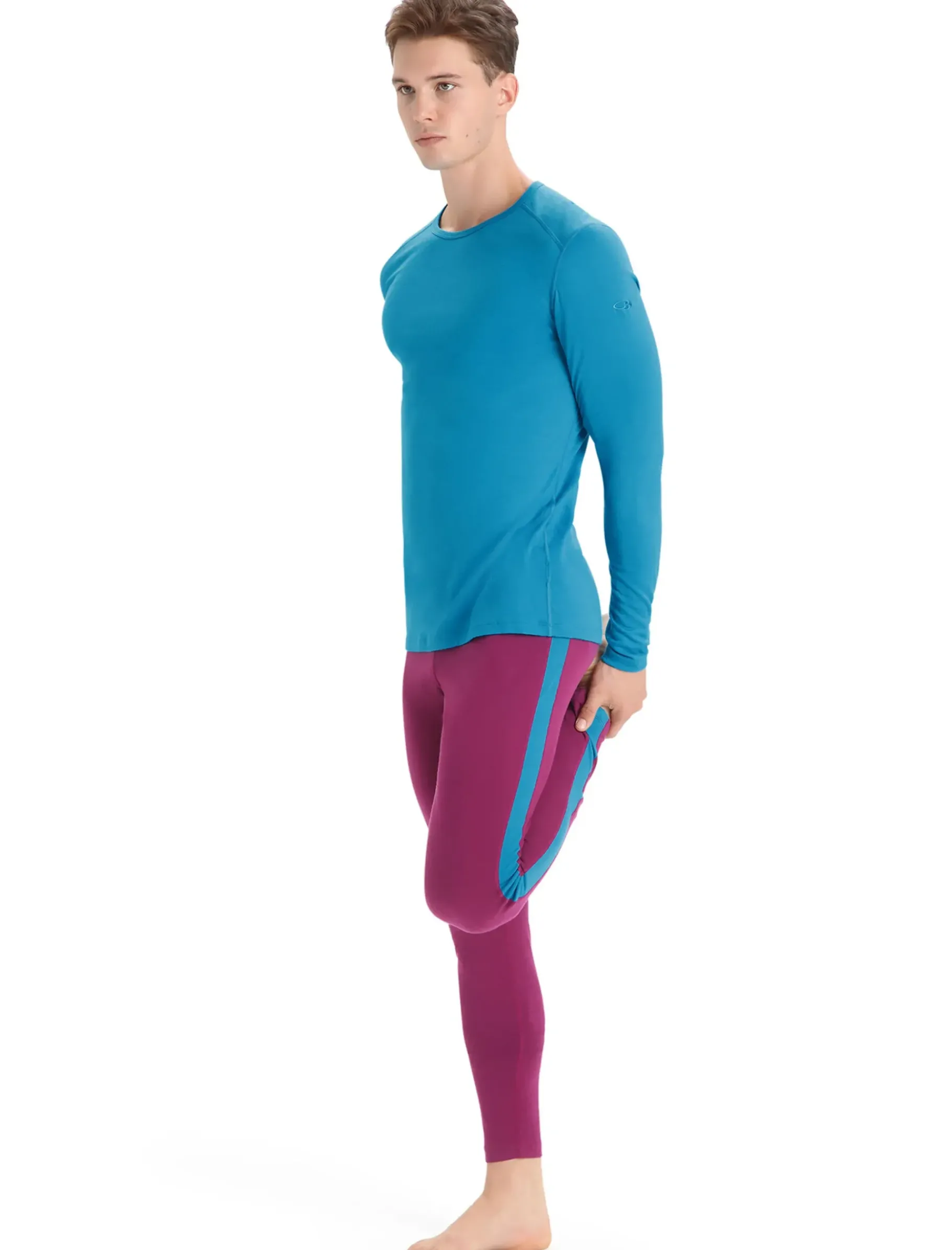 Herren Icebreaker Funktionswäsche & Base Layer^Merino 200 Oasis Thermo-Langarmshirt Mit Rundhalsausschnitt Herren