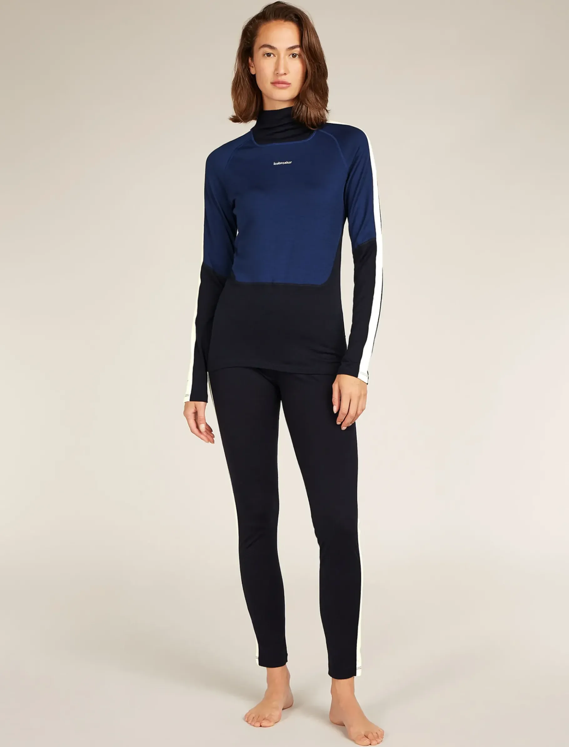 Damen Icebreaker Funktionswäsche & Base Layer^Merino 200 Sonebula Langarmshirt Mit Hohem Kragen Damen