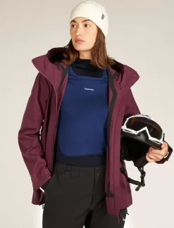 Damen Icebreaker Funktionswäsche & Base Layer^Merino 200 Sonebula Langarmshirt Mit Hohem Kragen Damen