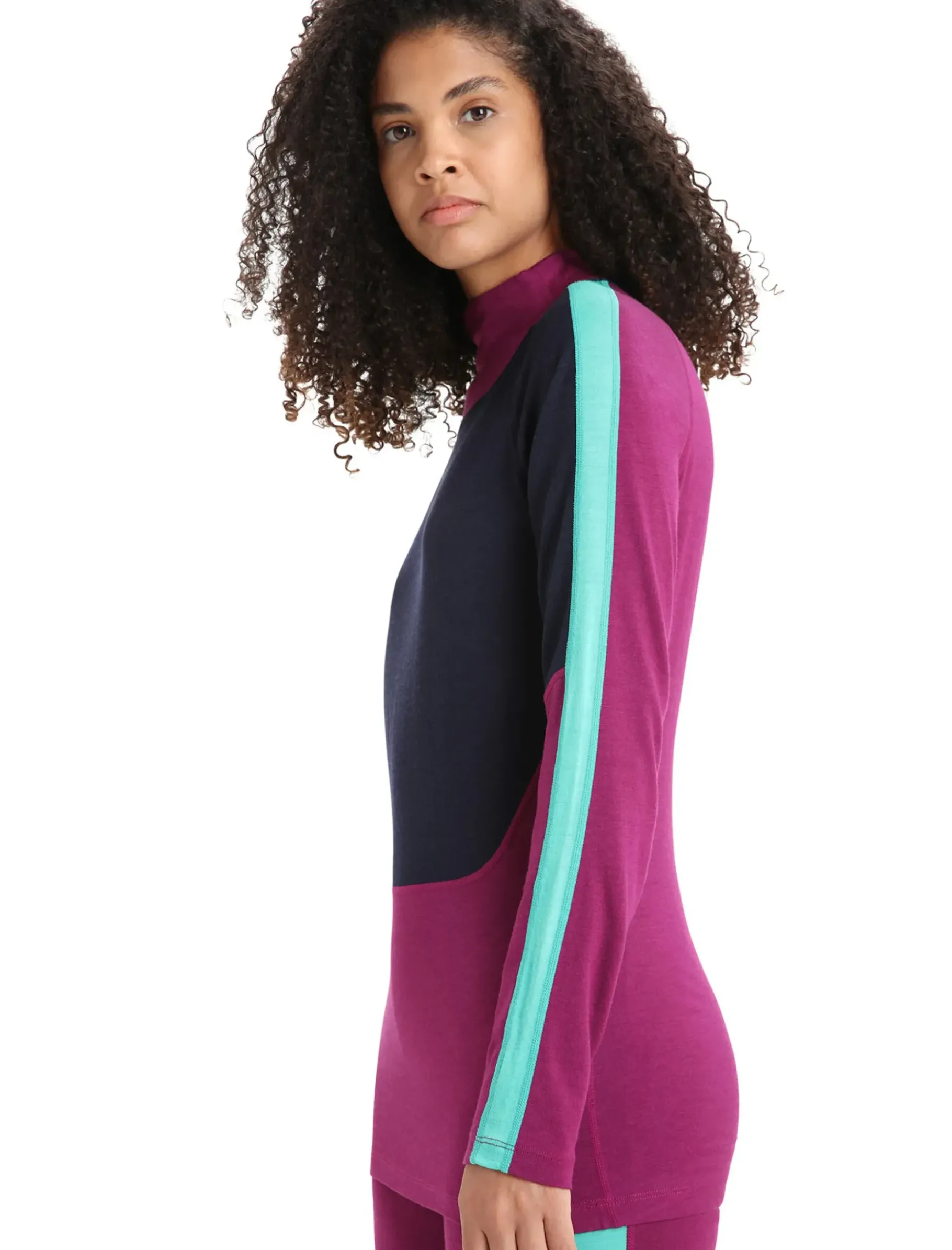 Damen Icebreaker Funktionswäsche & Base Layer^Merino 200 Sonebula Langarmshirt Mit Hohem Kragen Damen