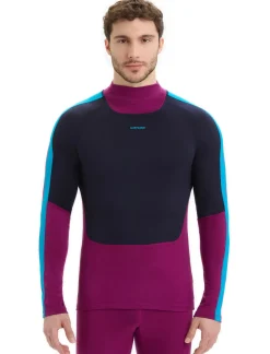 Herren Icebreaker Funktionswäsche & Base Layer^Merino 200 Sonebula Langarmshirt Mit Hohem Kragen Herren