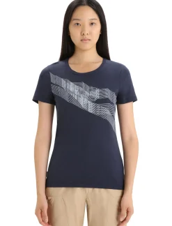 Damen Icebreaker Kurzarmshirts^Merino Central Classic T-Shirt St Anton Damen