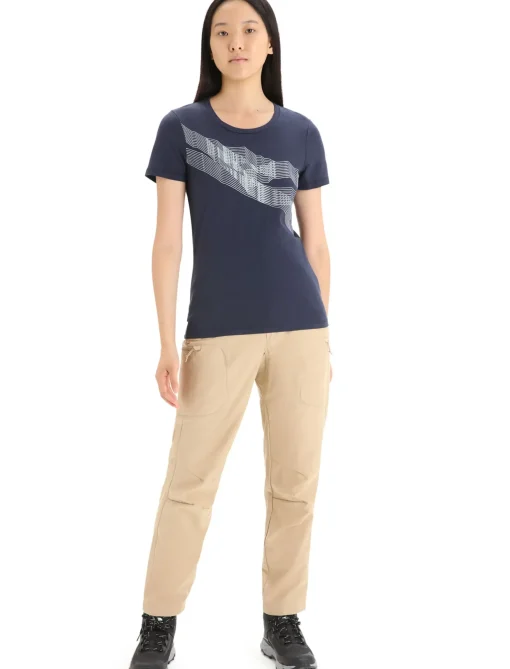 Damen Icebreaker Kurzarmshirts^Merino Central Classic T-Shirt St Anton Damen