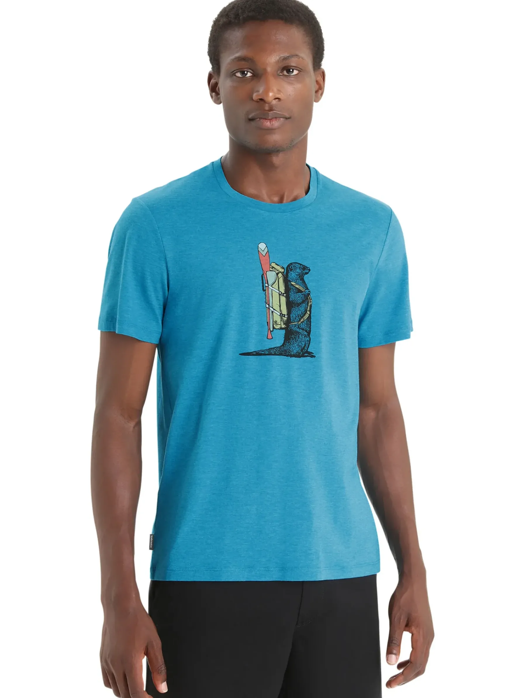 Herren Icebreaker Kurzarmshirts^Merino Central Classic T-Shirt Otter Paddle Herren