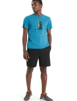 Herren Icebreaker Kurzarmshirts^Merino Central Classic T-Shirt Otter Paddle Herren