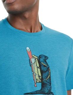 Herren Icebreaker Kurzarmshirts^Merino Central Classic T-Shirt Otter Paddle Herren