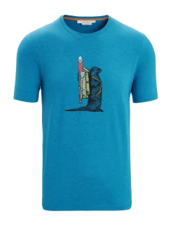 Herren Icebreaker Kurzarmshirts^Merino Central Classic T-Shirt Otter Paddle Herren