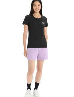 Damen Icebreaker Kurzarmshirts^Merino Central Classic T-Shirt Caravan Life Damen