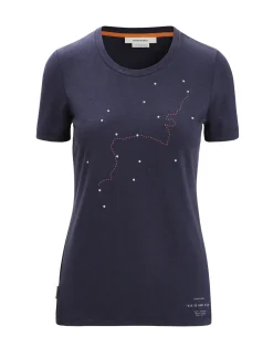 Damen Icebreaker Kurzarmshirts^Merino Central Classic T-Shirt Tour Du Mont Blanc Damen
