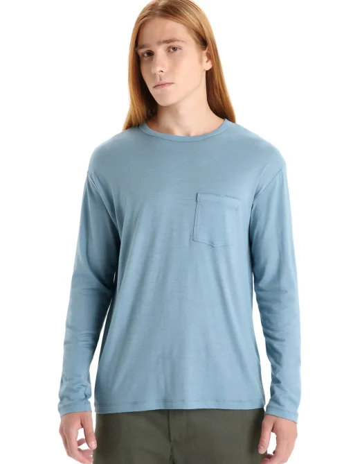 Herren Icebreaker Langärmlige Oberteile^Merino Granary Langarmshirt Mit Brusttasche Herren