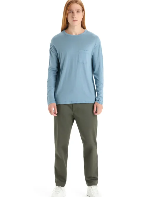 Herren Icebreaker Langärmlige Oberteile^Merino Granary Langarmshirt Mit Brusttasche Herren