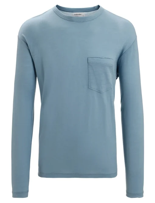 Herren Icebreaker Langärmlige Oberteile^Merino Granary Langarmshirt Mit Brusttasche Herren