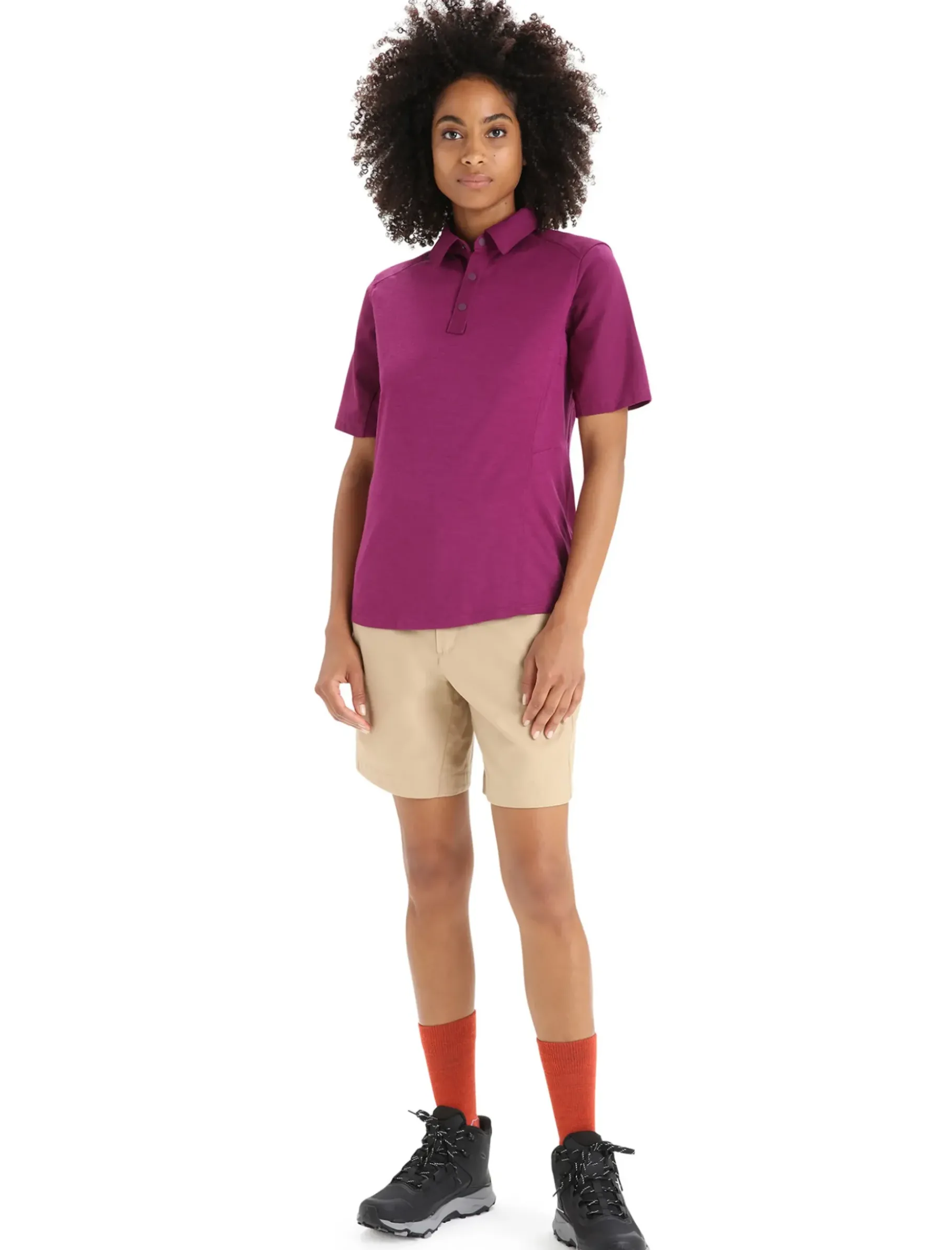 Damen Icebreaker Kurzarmshirts^Merino Hike Kurzarmshirt Damen