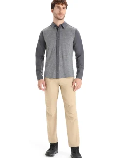 Herren Icebreaker Langärmlige Oberteile^Merino Hike Langarmshirt Herren