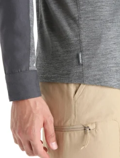 Herren Icebreaker Langärmlige Oberteile^Merino Hike Langarmshirt Herren