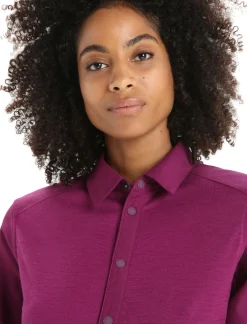 Damen Icebreaker Langärmlige Oberteile^Merino Hike Langarmshirt Damen