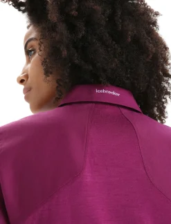 Damen Icebreaker Langärmlige Oberteile^Merino Hike Langarmshirt Damen