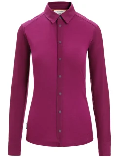 Damen Icebreaker Langärmlige Oberteile^Merino Hike Langarmshirt Damen