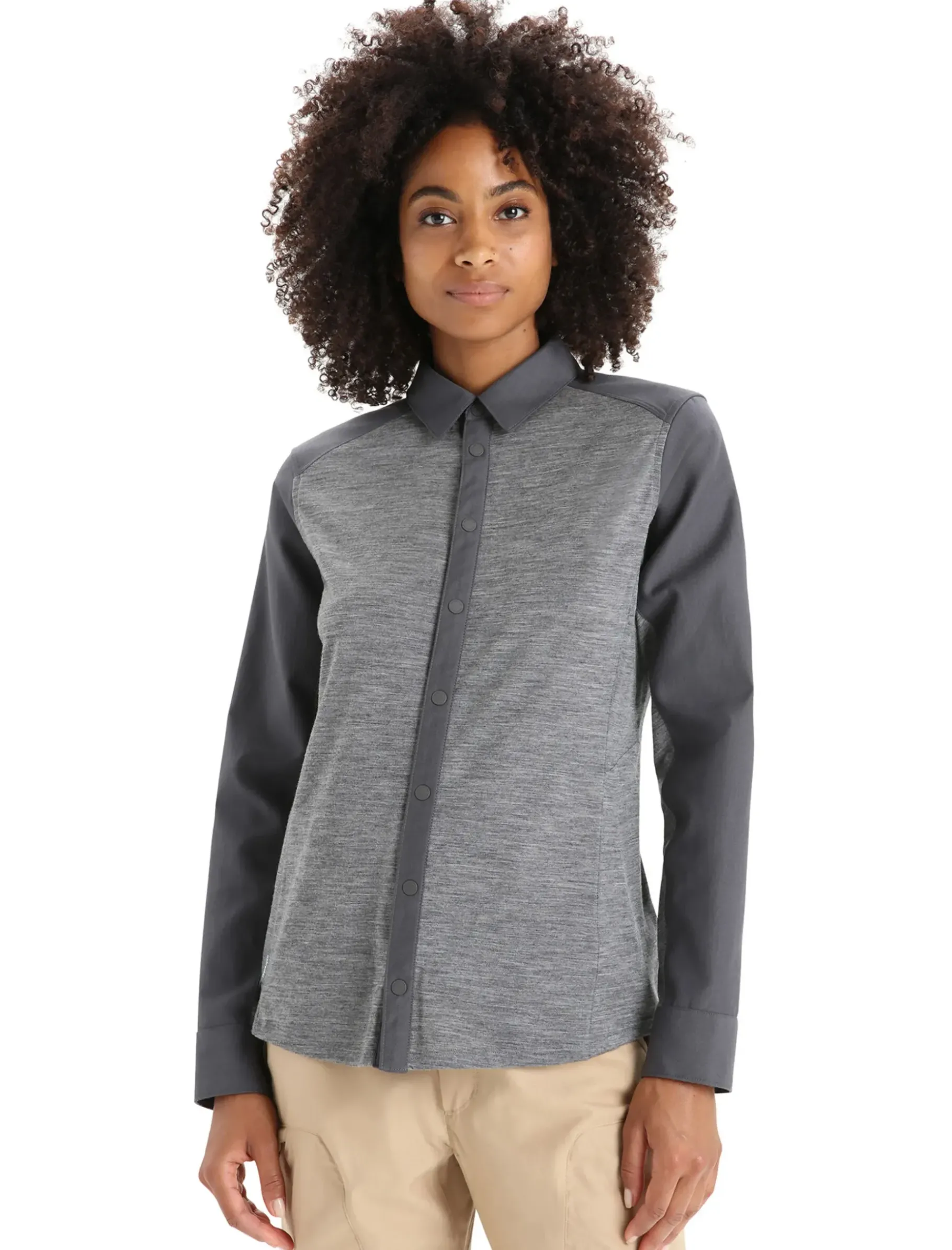 Damen Icebreaker Langärmlige Oberteile^Merino Hike Langarmshirt Damen