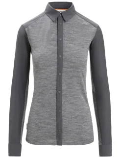 Damen Icebreaker Langärmlige Oberteile^Merino Hike Langarmshirt Damen