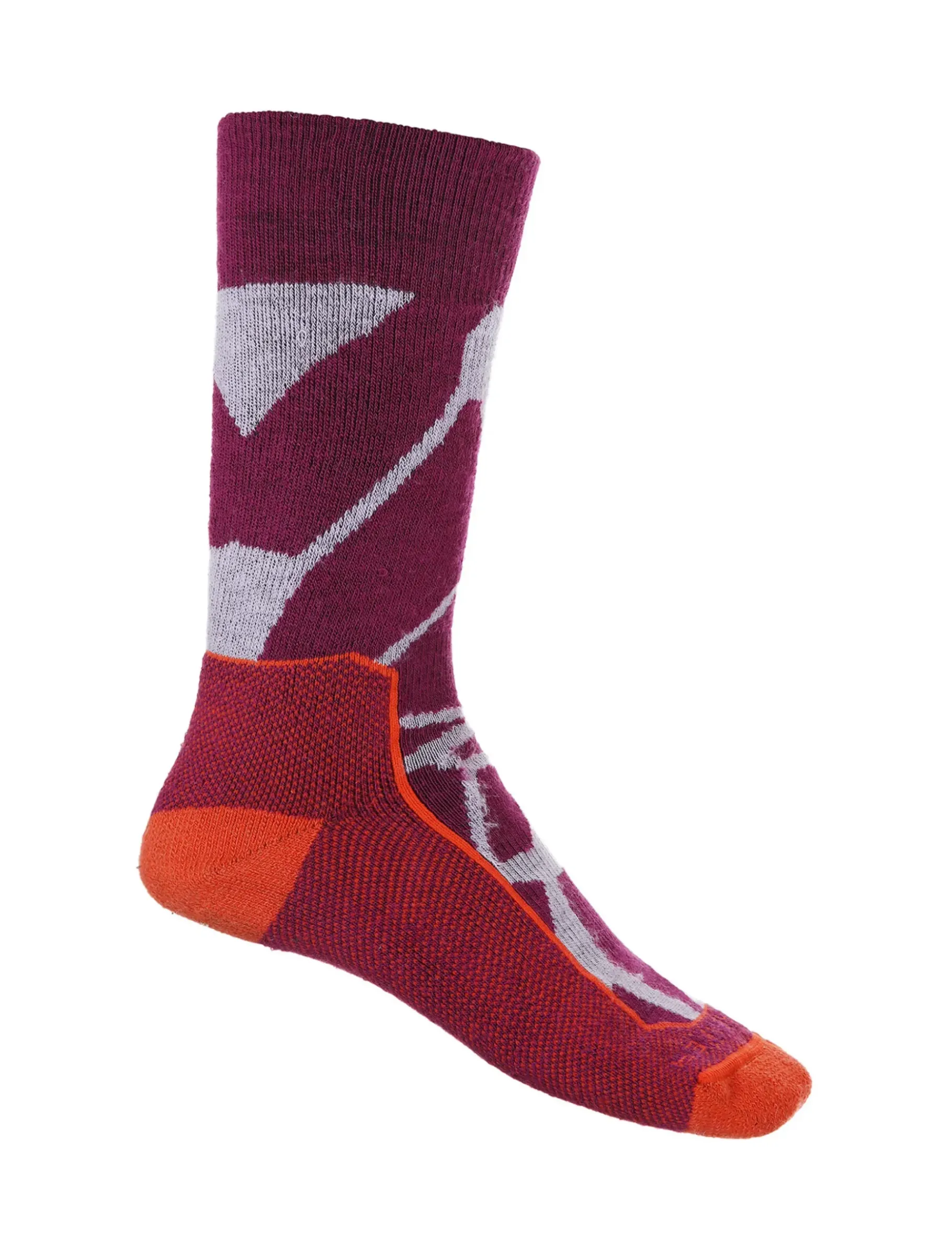 Damen Icebreaker Socken^Merino Hike+ Medium Socken Crew Fractured Landscapes Damen