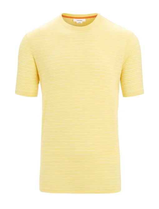 Herren Icebreaker Kurzarmshirts^Merino Leinen T-Shirt Stripe Herren