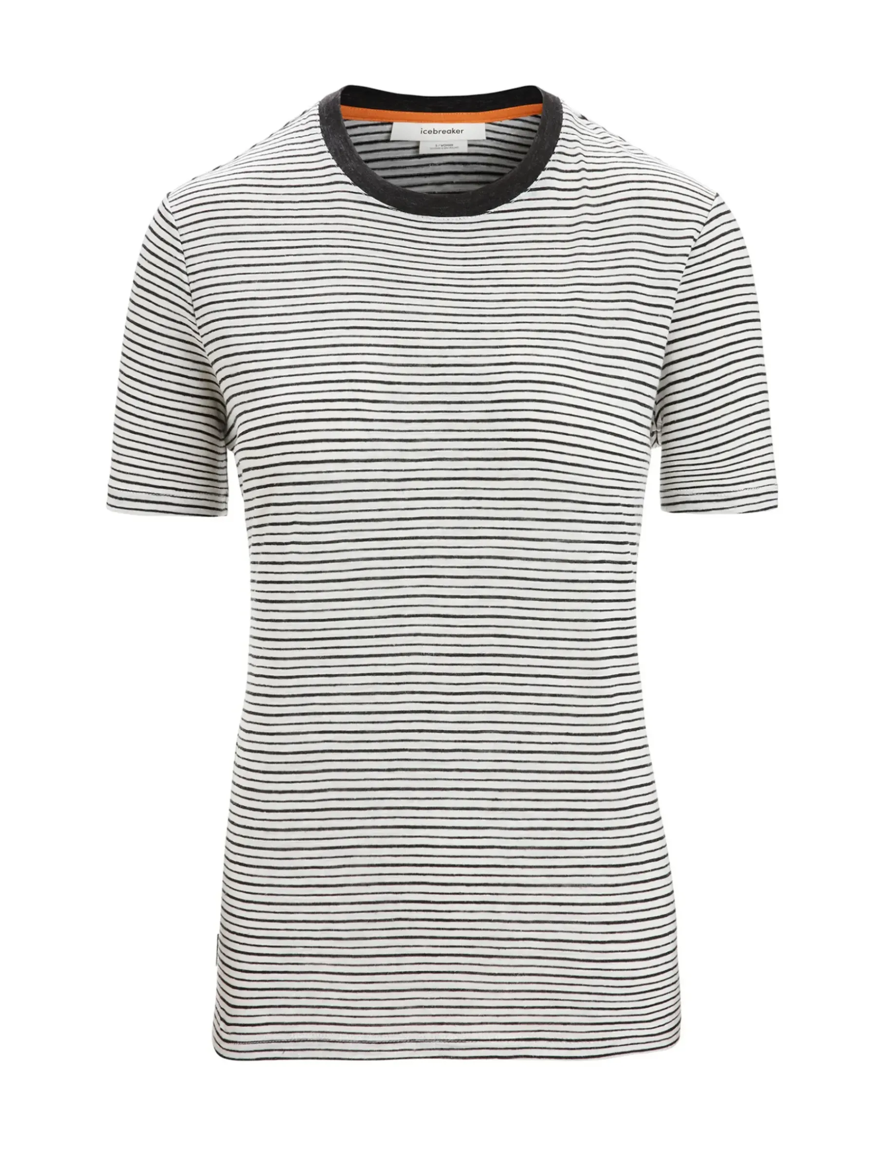 Damen Icebreaker Kurzarmshirts^Merino Leinen T-Shirt Stripe Damen
