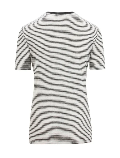 Damen Icebreaker Kurzarmshirts^Merino Leinen T-Shirt Stripe Damen