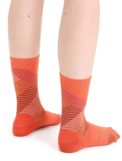 Damen Icebreaker Socken^Merino Lifestyle Feinstricksocken Crew Dashes Damen
