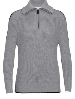 Damen Icebreaker Strickwaren^Merino Lodge Half-Zip-Pullover Damen