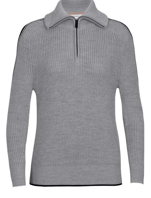 Damen Icebreaker Strickwaren^Merino Lodge Half-Zip-Pullover Damen