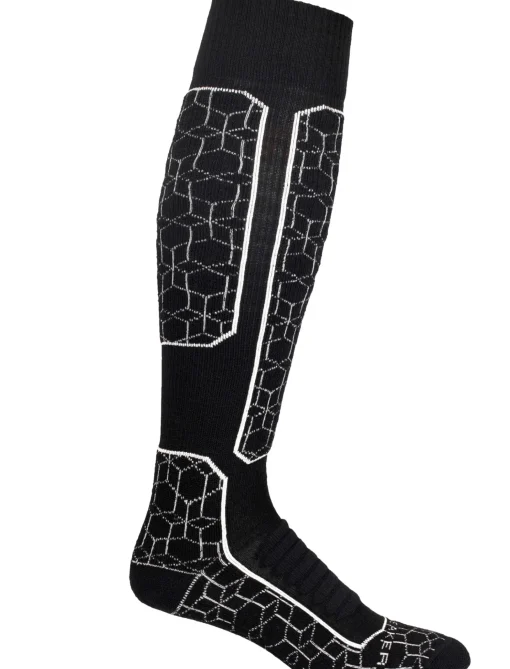 Herren Icebreaker Socken^Merino Ski+ Medium Skistrumpfe Alpine Geo Herren
