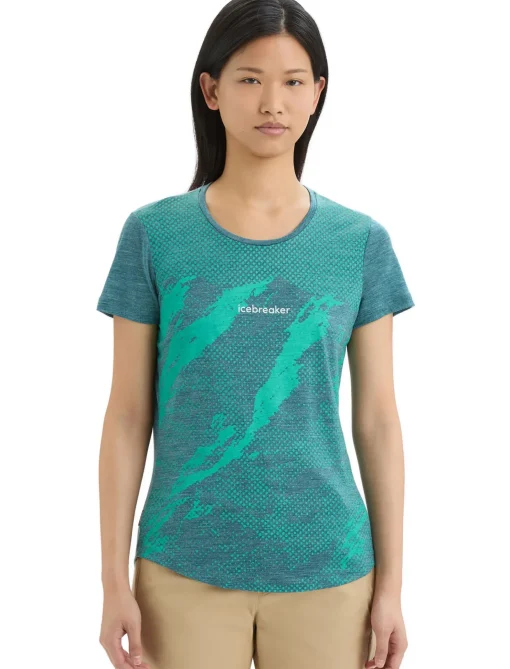 Damen Icebreaker Kurzarmshirts^Merino Sphere Ii T-Shirt Trail Damen