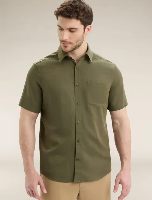 Herren Icebreaker Kurzarmshirts^Merino Steveston Kurzarmhemd Herren