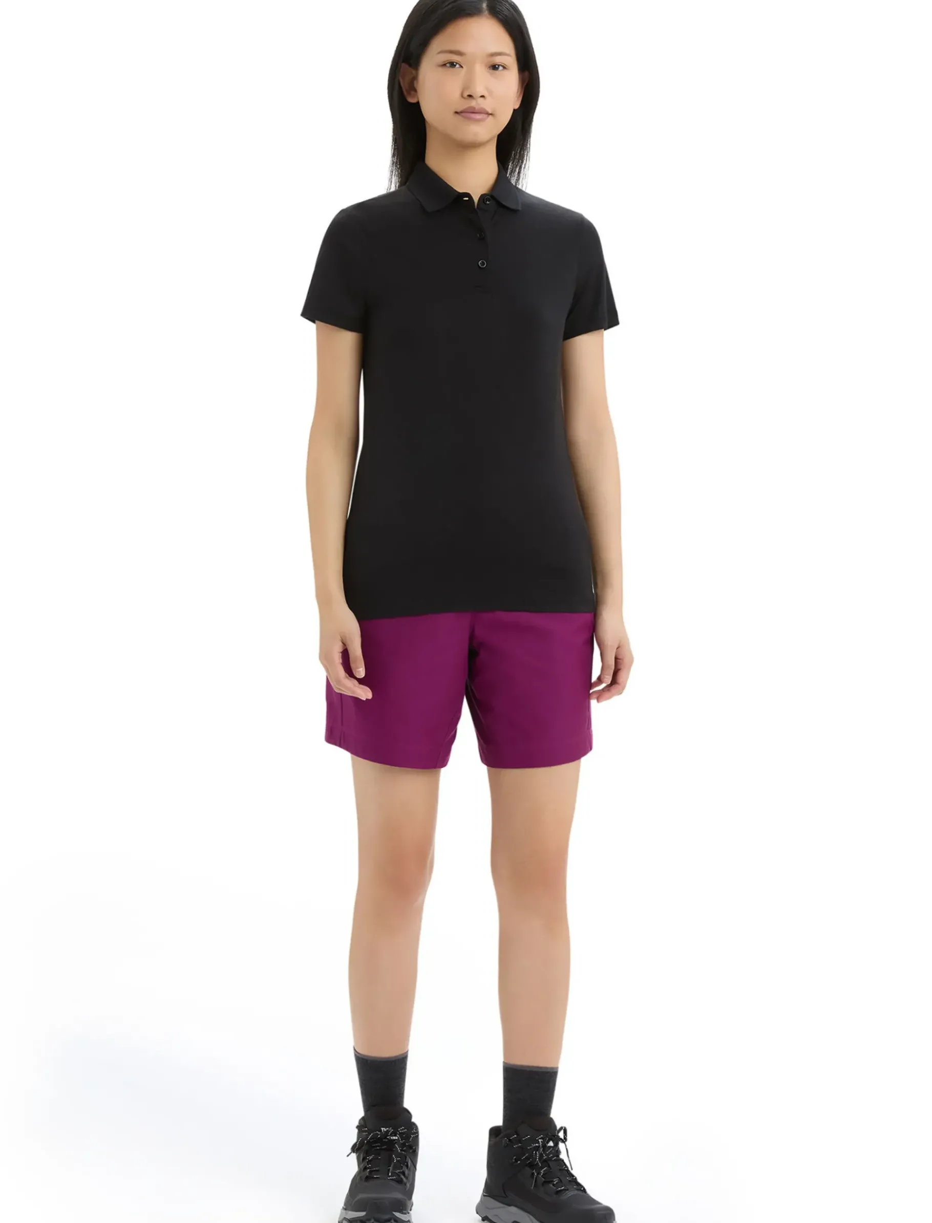 Damen Icebreaker Kurzarmshirts^Merino Tech Lite Ii Polohemd Damen