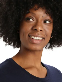 Damen Icebreaker Kurzarmshirts^Merino Tech Lite Ii T-Shirt Ski Stripes Damen